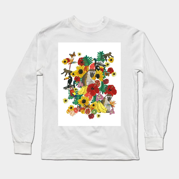 Jungle flora Long Sleeve T-Shirt by ERINPETA